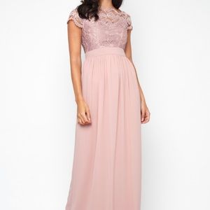 TFNC pale mauve bridesmaid dress